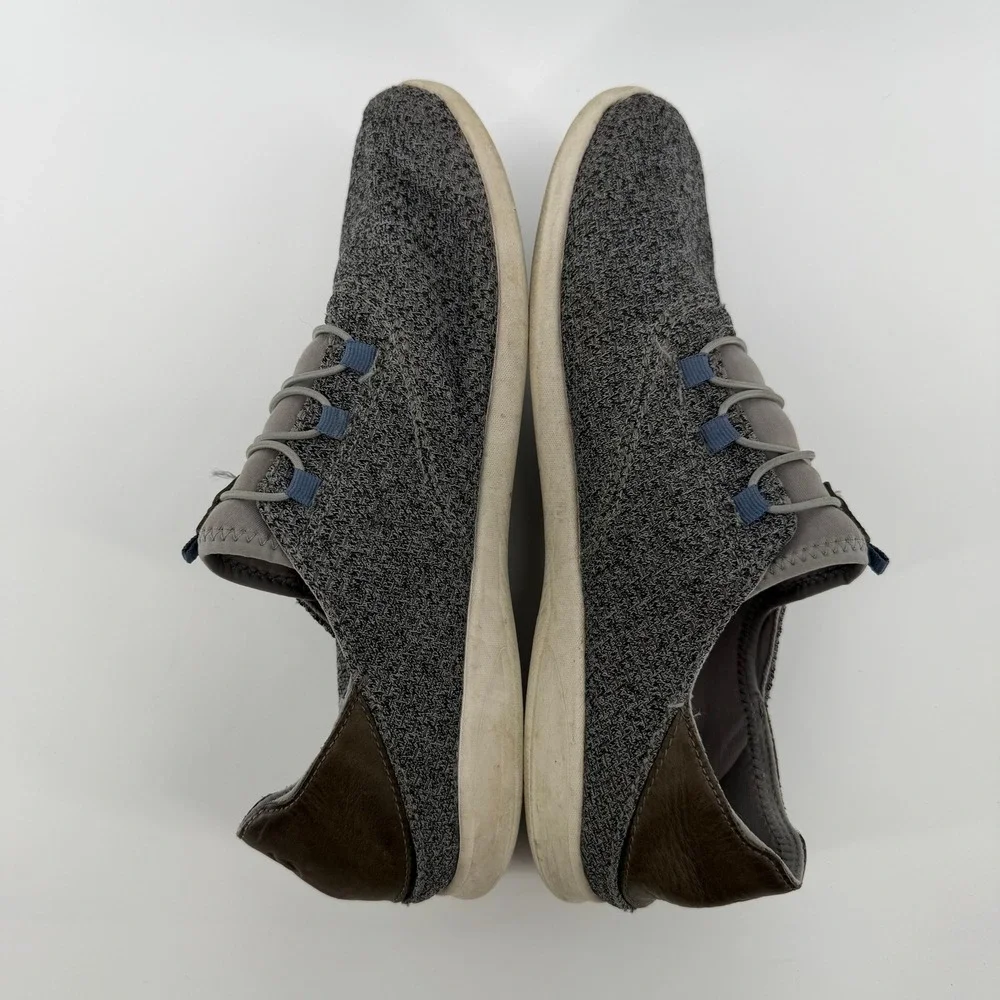 OluKai Alapa Li Sneaker Mens 11 Grey Charcoal Textile Leather Slip On 10395-2626